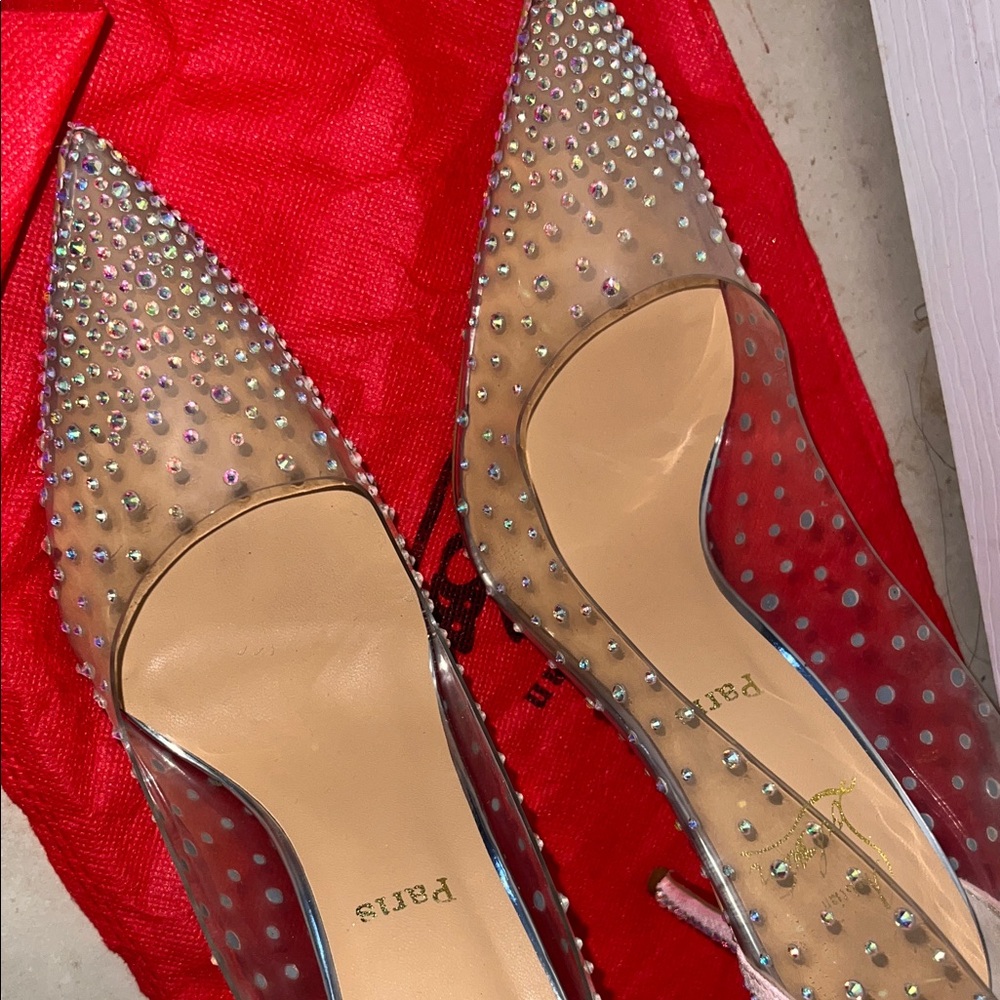 Clear Rhinestone Stiletto Heels - Picture 13 of 17